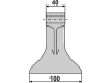 Industriehof® Hammerschlegel Arbeitsbreite 100 mm, Bohrung 20,5 mm, Einbaumaß 40 mm, für Agrimaster, 63-RM-64-20