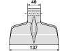 Industriehof® Hammerschlegel Arbeitsbreite 137 mm, Bohrung 16,5 mm, Einbaumaß 40 mm, für Berti, M.E.A.A.T., 63-RM-74