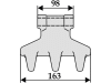Industriehof® Hammerschlegel Arbeitsbreite 163 mm, Bohrung 22,5 mm, Einbaumaß 98 mm, für Tortella, 63-RM-41