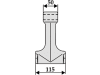 Industriehof® Hammerschlegel Arbeitsbreite 115 mm, Bohrung 26 mm, Einbaumaß 50 mm, für Becchio & Mandrile, Kuhn, Nobili, 63-RM-46