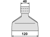 Industriehof® Hammerschlegel Arbeitsbreite 120 mm, Bohrung 14,5 mm, Einbaumaß 40 mm, für Ferri, Zanon, 63-RM-8-14