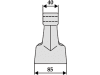 Industriehof® Hammerschlegel Arbeitsbreite 85 mm, Bohrung 14,5 mm, Einbaumaß 40 mm, für Mulcher: Agrimaster, Agromec, Orsi, Zanon, 63-M-37-14