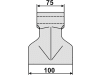 Industriehof® Hammerschlegel Arbeitsbreite 100 mm, Bohrung 18 mm, Einbaumaß 75 mm, für Mulcher: Dragone, 63-RM-36-18