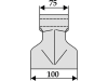 Industriehof® Hammerschlegel Arbeitsbreite 100 mm, Bohrung 16 mm, Einbaumaß 75 mm, für Dragone, 63-RM-36