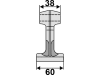 Industriehof® Hammerschlegel Arbeitsbreite 60 mm, Bohrung 26 mm, Einbaumaß 38 mm, für Bomford, Mc Connel, Orsi, Twose, 63-RM-48