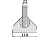Industriehof® Hammerschlegel Arbeitsbreite 110 mm, Bohrung 20,5 mm, Einbaumaß 22 mm, für Mulcher: Perfect, 63-RM-82