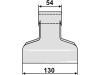 Industriehof® Hammerschlegel Arbeitsbreite 130 mm, Bohrung 20,5 mm, Einbaumaß 54 mm, für Dücker, 63-RM-92