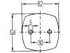 Hella® Schlussleuchte quadratisch, links/rechts, 62 x 62 x 40 mm, C5W, Schlusslicht; Bremslicht; Blinklicht, 2SA 003 057-021