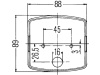 Hella® Schlussleuchte quadratisch, links/rechts, 95 x 90 x 54,5 mm, P21W; R10W, Schlusslicht; Bremslicht; Blinklicht