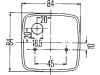 Hella® Schlussleuchte eckig, links/rechts, 84 x 84 x 51 mm, C5W, Schlusslicht, 2SA 003 014-051