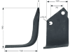 Industriehof® Fräsmesser links 190 x 105 x 8 mm, Bohrung 16,5 mm für Howard, Huard, HOW-10L