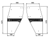 Türscheibe, grün, rechts, neue Ausführung, Siebdruck, für Deutz-Fahr DX 4, DX 6, DX 7, DX 8