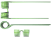 Kreiselheuerzinken rechts grün 388 x 134 x 9,5 mm für Krone KW, KWT