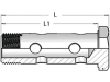 Doppel-Hohlschraube "DHSR" 1/4"-19, Hochdruck, Stahl, verzinkt