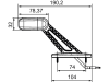 Hella® LED-Positionsleuchte gewinkelt, seitlich links/rechts, 148,6 x 143,7 x 61,5 mm, 10 – 30 V DC, E9 6753