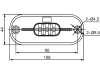 Hella® LED-Positionsleuchte oval, vorn, weiß, 108 x 44 x 10,5 mm, 24 – 24 V DC, E4 14800, 2PG 357 009-121