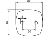 Hella® Seitenmarkierungsleuchte eckig, links/rechts, 62 x 62 x 46 mm, waagerecht; senkrecht; 2 St. Schraube M 5, E9 1280, 2PS 357 012-001