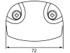 Hella® LED-Kennzeichenleuchte oval, links/rechts, 72 x 50 x 42 mm, 10 – 30 V DC, 4 LEDs, 2KA 357 013-001