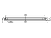 Hella® LED-Zusatzbremsleuchte oval, 284 x 30 x 20 mm, 24 V DC, 2DA 357 015-101