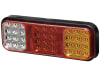 Hella® LED-Schlussleuchte quadratisch, Schluss-, Brems-, Blink- und Rückfahrlicht mit Rückstrahler, 12 – 24 V DC, 2VP 357 018-001