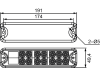 Hella® LED-Schlussleuchte quadratisch, Schluss-, Brems- und Blinklicht mit Rückstrahler, 10 – 30 V DC, 2VA 357 021-001