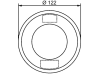 Hella® LED-Schlussleuchte rund, E9 6653, Schluss-, Brems- und Blinklicht, 10 – 30 V DC, 2SD 357 027-001