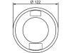 Hella® LED-Schlussleuchte rund, E9 6651, 24 LEDs, Schluss- und Bremslicht, 10 – 30 V DC, 2SB 357 027-011