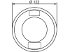 Hella® LED-Nebelschluss-/Rückfahrleuchte rund, links/rechts, weiß; rot, 122 x 122 x 43 mm, N/A, E9 1288, 2NR 357 027-051