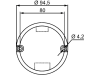 Hella® LED-Nebelschlussleuchte rund, rot, Ø außen 94,5 mm, 10 – 30 V DC, E9 1158, 2NE 357 028-031