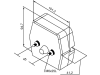 Hella® Blink- und Positionsleuchte eckig, links/rechts, 101,3 x 94,7 x 41,2 mm, Befestigung Einbau; 2 St. Schraube M 6 x 25, 2BE 357 032-001