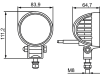 Hella® LED-Arbeitsscheinwerfer  600 lm 12 W, 10 – 30 V, 4 LEDs, rund, 1G0 357 000-001
