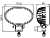 Hella® LED-Arbeitsscheinwerfer oval, 10 – 30 V DC, 24 W, 1.200 lm, 8 Hochleistungs-LEDs, 1GA 357 001-001