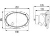 Hella® Hauptscheinwerfer links/rechts, Halogen H4; T4W, 12 V, oval, Abblendlicht; Fernlicht, 1AB 996 157-081