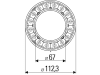 Hella® LED-Schlussleuchte Ringform, Schluss- und Bremslicht, 12 V, Anbau; waagerecht, 2SB 009 362-041