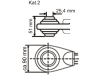 Oberlenker, A Kat. 2; B Kat. 2, M 36 x 3, 485 – 720 mm, Hülse schwarz pulverbeschichtet