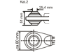 Oberlenker Kat. 2/25,4 mm mit beidseitigem Kugelgelenk, M 30 x 3,5, Hülse pulverbeschichtet, für John Deere