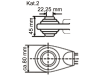 Oberlenker A 22,25 mm; B Kat. 2, M 30 x 3,5, 570 – 830 mm, Hülse schwarz pulverbeschichtet, für Fendt