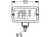 Hella® Arbeitsscheinwerfer "Master 5060", 12 – 24 V, für wide – kleinflächige, weite Ausleuchtung, hängend; stehend, 1GA 005 060-001