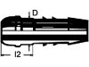 Einschlagnippel für Polyamidrohr 8 mm Ø innen/Überwurfmutter M 16 x 1,5/R 3/8"