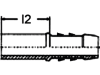 Einschlagnippel für Polyamidrohr mit 12 mm Innendurchmesser, RA 15