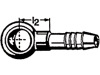 Ringnippel gerade, reduziert, NW 4:6, 7,5 mm, für Polyamidrohr