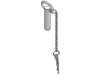 Walterscheid Anhängebolzen "NB32140KPL", Ø 32 mm x 140 mm, mit Kette und Federstecker, 8003718