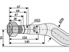 SHW Silozinken 880 mm M 22 x 1,5 mit konischer Mutter für Trioliet