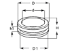 Herth + Buss Gummitülle doppelseitig, offen, Ø 10 x 11,5 mm; 18 mm, Höhe 8 mm, PVC (Polyvinylchlorid), 50 280 210