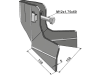 Industriehof® Doppelflachhäufler 130 x 150 x 5 mm, für Hackgerät Schmotzer Getreide, 1.10.1076 