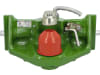 HANS SAUERMANN Kugeleinsatz "HS7569-390-K", Kugel K80® mit Adapterplatte, 390/25/32 mm,  für Traktor mit Anhängebock