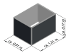 KGT Aluminium-Hochbeet 0,91 x 1,21 x 0,77 m Typ 130 pressblank , Füllmenge 800 l