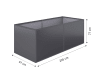KGT Aluminium-Hochbeet 0,91 x 2,05 x 0,77 m Typ 210 anthrazit-grau , Füllmenge 1.400 l