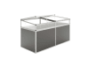 KGT Aluminium-Hochbeet 0,91 x 2,05 x 0,77 m Typ 210 pressblank  Füllmenge:1.400 l