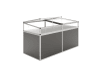 KGT Aluminium-Hochbeet 0,91 x 2,05 x 0,77 m Typ 210 pressblank  Füllmenge:1.400 l